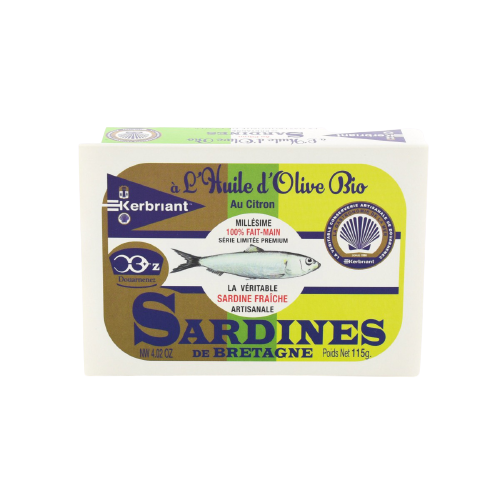Sardines à l’huile d’olive Bio et au Citron