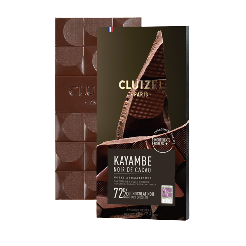 Tablette Kayambe Noir de cacao 72%