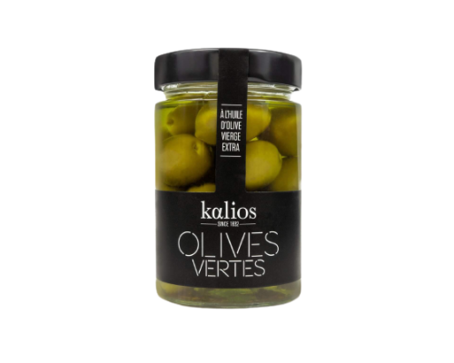 Olives vertes Chalkidiki à l’huile d’olive Entières